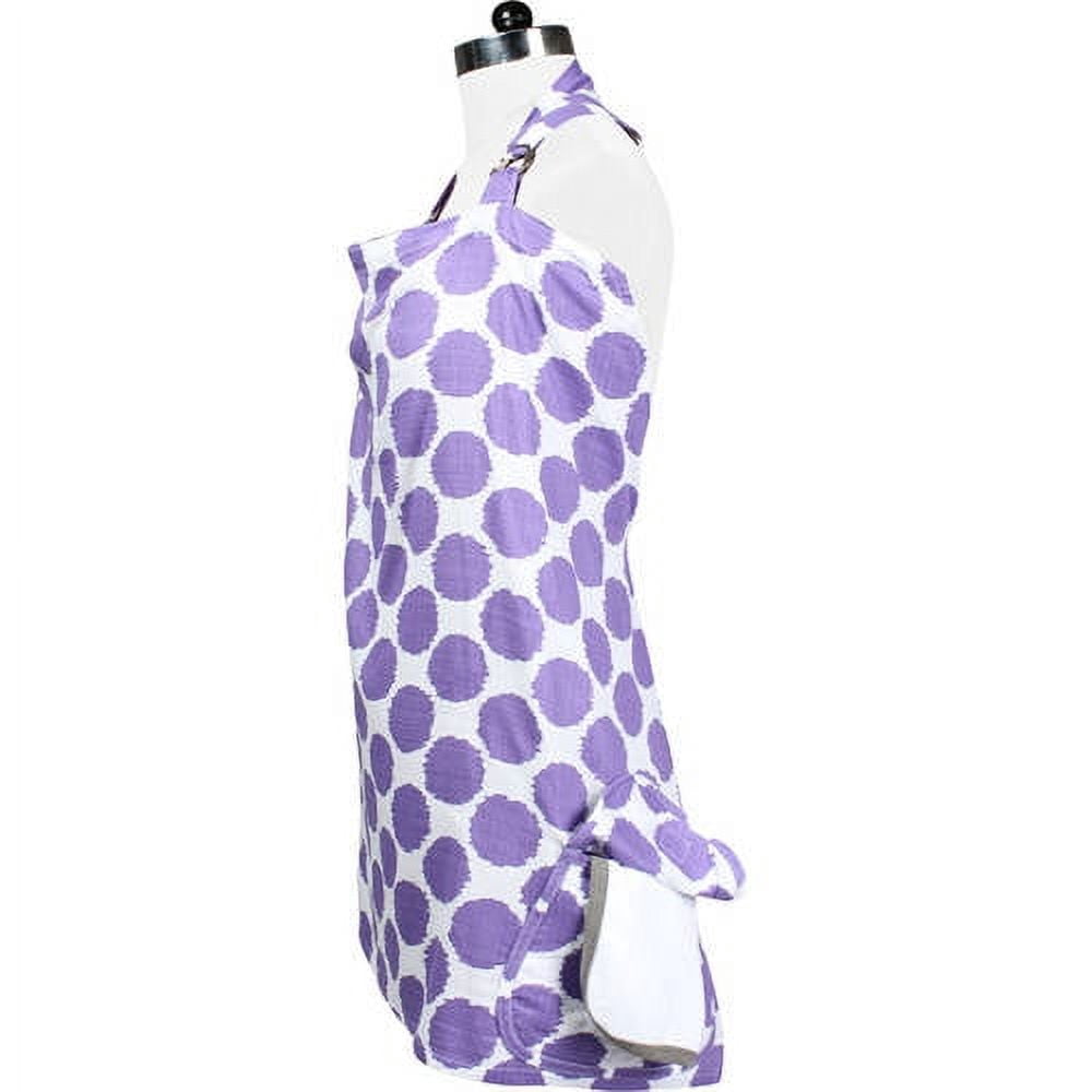 Bacati Ikat Lilac Dots 100 Percent Cotton Breathable Muslin Breastfeeding/Nursing Privacy Cover