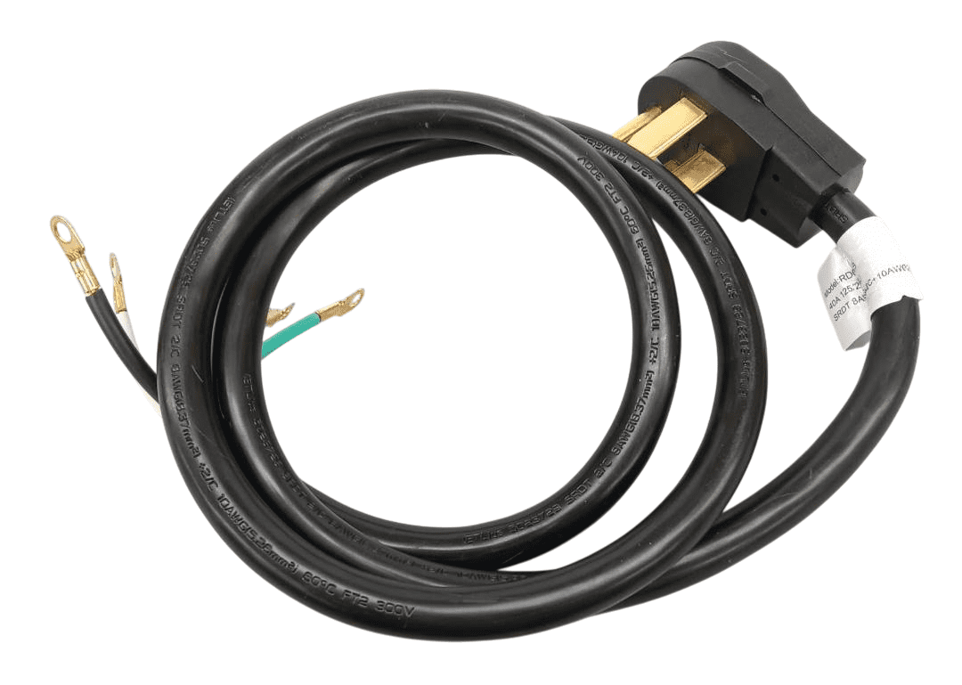 Electrical Range 5' Power Cord, 40 Amp, 4 Prong Wire, 125/250V, SRC4-40-5