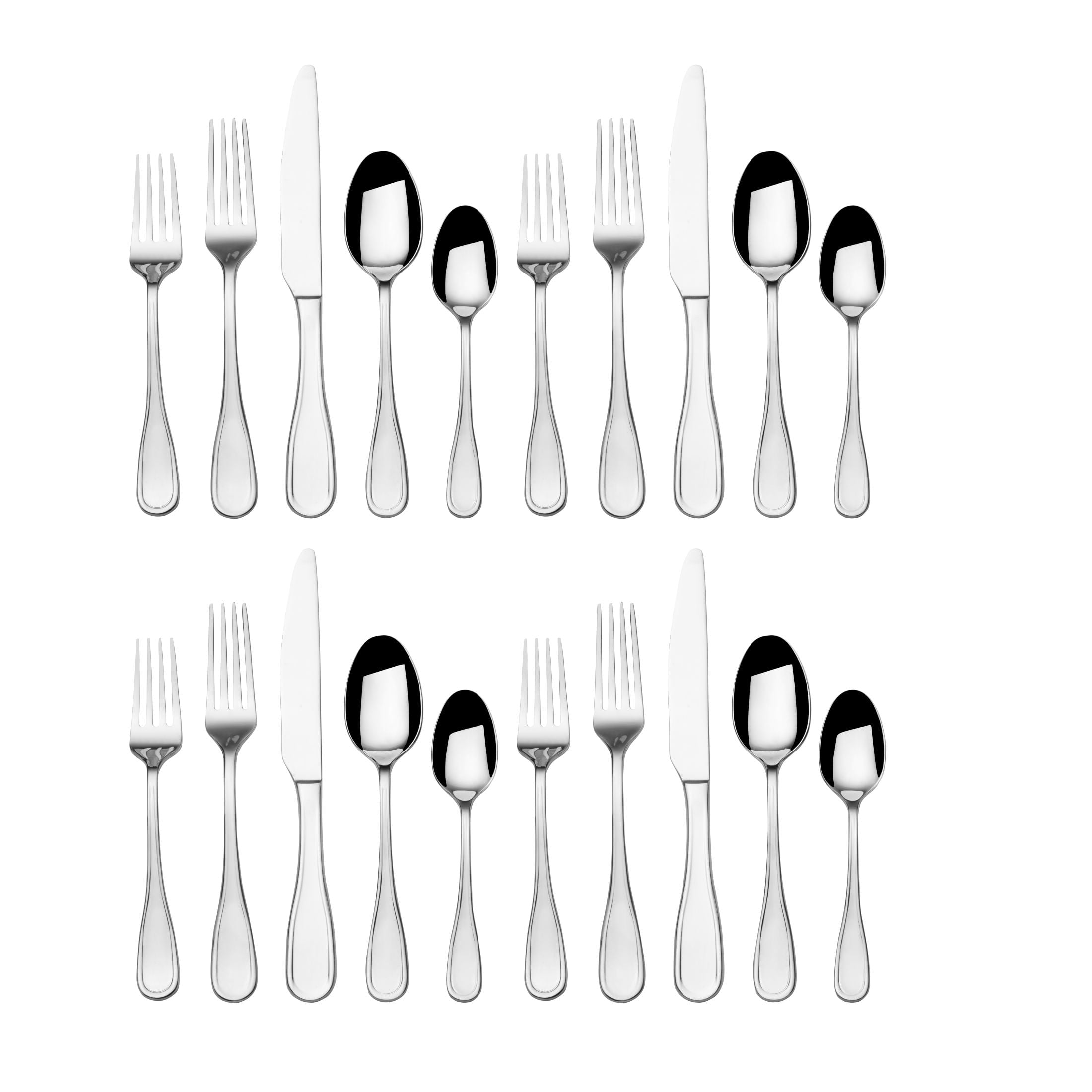 Fitz and Floyd Everyday Bistro Classic 20-Piece Stainless Steel Flatware Set, (Service for 4)