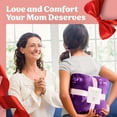 thumbnail image 2 of Gifts for Mom, Blanket for Mom Gifts, Mom Birthday Gifts from Daughter & Son, I Love You Mother Daughter Gift Ideas, Throw Blanket 65" × 50" (Purple), 2 of 6