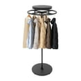 thumbnail image 4 of 55.1in Round Clothing Rack, Clothes Display Rack, Rotatable Garment Rack(Black), 4 of 14