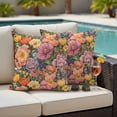 thumbnail image 4 of Pink Spring Floral Outdoor Waterproof Pillow Covers, Tulip Pastoral Flowers Watercolor Decorative Square Throw Pillowcase Sofa Cushion Sham for Patio/Couch/Chair, 24"x24" 2 Pack, 4 of 8