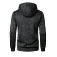 thumbnail image 5 of HXWCHs Men's College Style Hoodie Men's athletic Casual Knitted Zip Up Hoodie Sweatshirt with Drawstring for Outdoor Training and Workout Activities Dark Gray L, 5 of 6