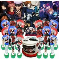 Jujutsu Kaisen Party Supplies Cake Topper Decor Kit Latex Balloons Birthday Decorations Banner Backdrop