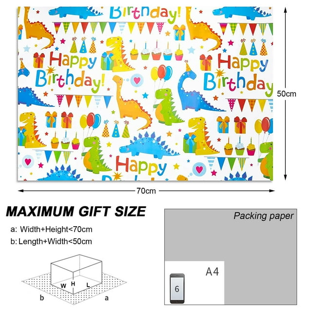 Advancent Rollo de envoltura de regalo artesanal exquisita, decorativo y protector para cualquier ocasión, Año Nuevo, 6 pack/lote Kits de decoración para fiestas