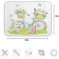 thumbnail image 4 of GZHJMY Easter Spring Cute Bunny Butterfly Absorbent Dish Drying Mat Microfiber Large Kitchen Countertop Table Protector Multi-Purpose Counter Rack Sink Drainer Pad (16” x 18”), 4 of 6