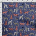 thumbnail image 3 of Soimoi Dog Print, Velvet Fabric, Decor Sewing Fabric by The Yard 54 Inch Wide,Decorative Fabric for Upholstery and Home Accents, Blue, 3 of 5
