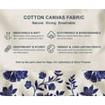 thumbnail image 5 of Soimoi Cotton Canvas Fabric Yardage - Printed Floral Pattern, Blue | 56" Wide | Ideal for Sewing, Upholstery, Tote Bags, Home Decor & More, By The Yard, 5 of 7