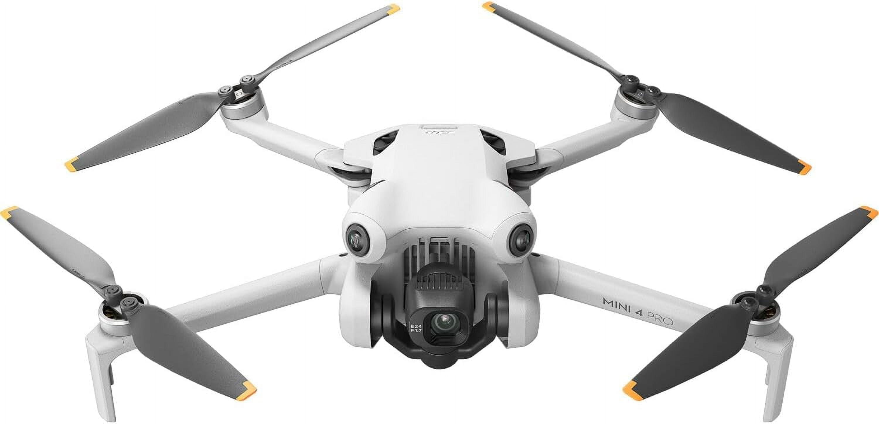 DJI Mini 4 Pro Drone Fly More Combo with RC 2 Controller (With Screen) Folding Drone with 4K Video, Under 249g, Vision Sensing 3 Batteries Bundle with 128GB Memory Card, 2 Year Warranty