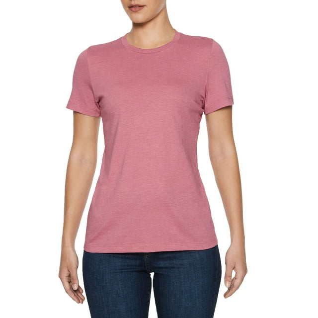 Gildan Ladies Softstyle CVC T-Shirt, L, Plumrose