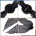 thumbnail image 3 of Unique Bargains 1 Pc Scarf Pattern Rose Neck Scarf Black, 3 of 5