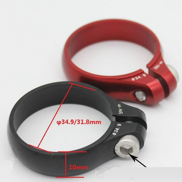 Bike Seatpost Clamp for 31.6 30.8 27.2mm Seat Post Fixed Clip Support Black 31.8