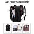 thumbnail image 4 of Mochila de viaje LOVEVOOK Carry on 50 L con puerto USB negra, 4 of 7