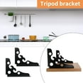 thumbnail image 2 of TIERPOP 1Pair Metal Floating Shelf Bracket Wall Mounted Metal Shelving Supports Brackets Triangular Corner Bracket with Screws, 2 of 11
