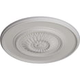 thumbnail image 3 of 41 1/8"OD x 2 1/2"P Large Floral Ceiling Medallion, Hand-Painted Ultra Pure White, 3 of 6