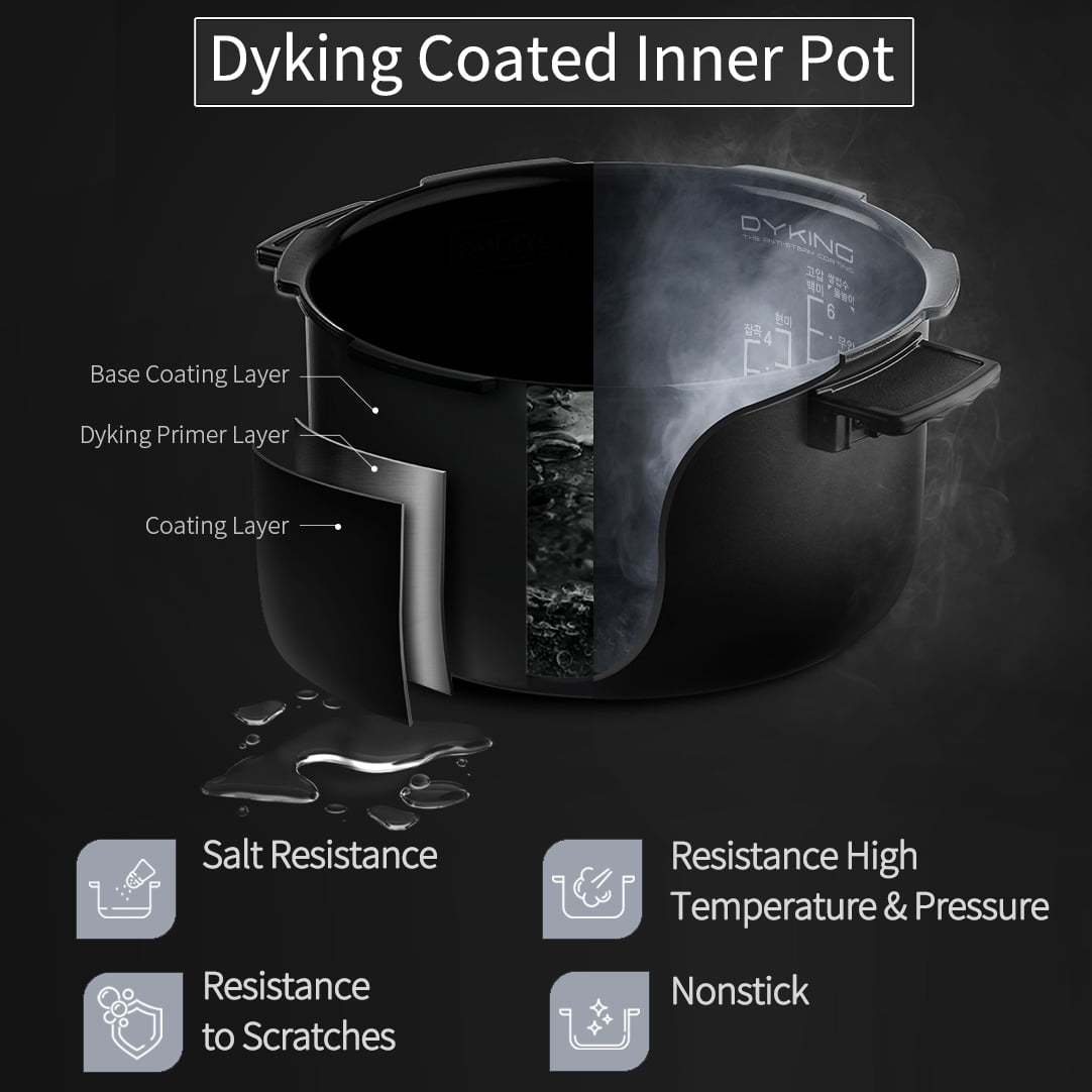 CUCHEN CRH-TWK1040WUS | Induction Heating Dual Pressure Rice Cooker 10 Cup (Uncooked) | High/Non-Pressure | Easy Open Handle | Stainless Cover | Auto Steam Clean | Made in Korea
