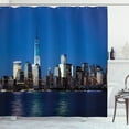 thumbnail image 1 of Ambesonne NYC Shower Curtain, Freedom Tower Manhattan Skyline, 69"Wx84"L, Multicolor, 1 of 3