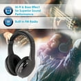 thumbnail image 6 of Wireless Over Ear Headphones with Headphone Stand, Black, 6 of 8