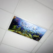 Octo Lights - Fluorescent Light Covers - 2x4 Flexible Ceiling Light Filters - For Classrooms and Offices - Ocean 001