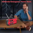 thumbnail image 5 of SCSYV Efluky Wind Up Solar Radio, Portable AM/FM Crank Radio, USB Rechargeable Emergency Radio with Led Flashlight, SOS Alarm and Hand Crank Dynamo Ca, 5 of 5