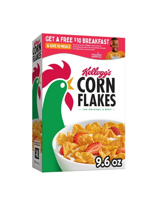 Kellogg's Corn Flakes Original Cold Breakfast Cereal, 9.6 oz Box