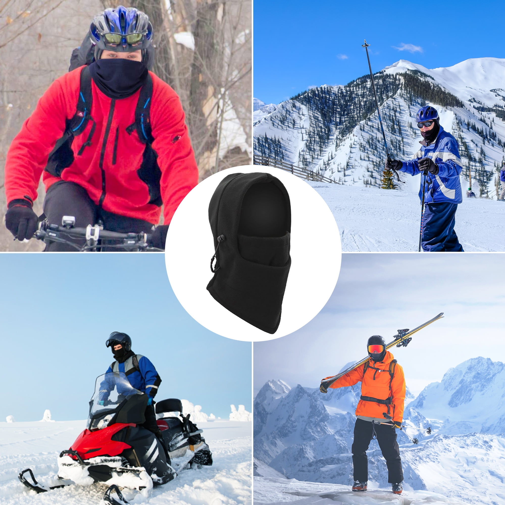 6 Pack Ski Mask Balaclava Full Face Cover Cold Weather for Men Women Gray