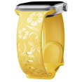 thumbnail image 1 of Correa Con Grabado Floral Compatible Con Apple Watch Band De 38 Mm, 40 Mm, 41 Mm, 42 Mm, 44 Mm, 45 Mm, 46 Mm, 49 Mm, Correa De Silicona Brillante Con Diseño De Flores Silvestres Para Iwatch Band Serie, 1 of 5
