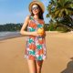 thumbnail image 3 of Balery Hawaiian Style Vestidos de verano para mujer con estampado: vestido holgado sin mangas, vestido playero informal y cómodo para días calurosos., 3 of 7