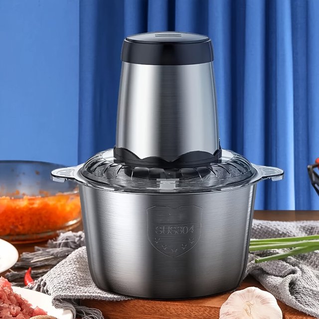 DEBGFS 3L Electric Meat Grinder Food Processor - High-Speed Fruit Blender Chopper Sausage Maker with Multi-Functional Design for Effortless Meal Prep,Silvery,none