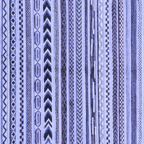Ahgly Company Indoor Square Abstract Blue Modern Area Rugs, 3' Square