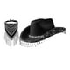 thumbnail image 2 of Sombrero de vaquero Yuyangstore con Pañuelo Estampado de Cachemira Negro, 2 of 7