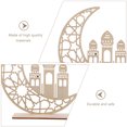 thumbnail image 2 of 2 piezas de adornos de madera para Ramadán, Eid Mubarak, adornos de mesa de madera con forma de luna para fiestas de Ramadán, Eid Mubarak, 2 of 6