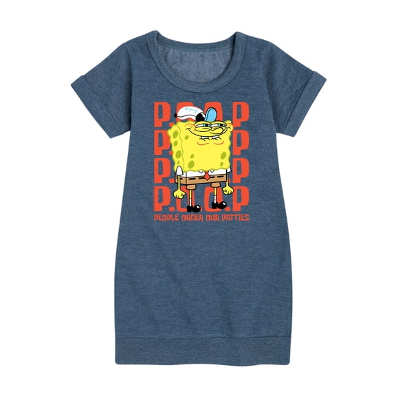 SpongeBob SquarePants - People Order Our Patties - Toddler & Youth Girls Fleece Dress