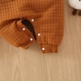 thumbnail image 6 of Zanarzt Baby Clothes Newborn Baby Boy Girl Spring Clothes Jumpsuits Ruffle Long Sleeve Outfit Infant Cute Romper Brown,3-6 Months, 6 of 9