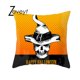 thumbnail image 1 of Funda de almohada geométrica con rayas onduladas para Halloween, cubierta de cojín con diseño de Calavera, calabaza, fantasma, castillo, truco o trato, 2023, 1 of 4