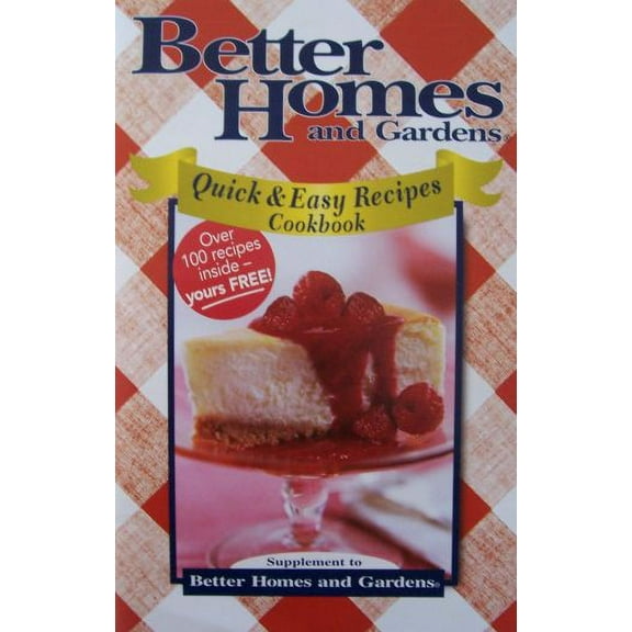 Quick & Easy Recipes Cookbook Supplement (Better Homes & Gardens) (Small Format Staple Bound Booklet)