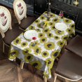 thumbnail image 2 of White Sunflower Pattern Rectangle Tablecloth 60"x102",Waterproof Polyester Rectangle Table Cloth, Wipeable Spillproof Polyester Tablecloth for Dining, Camping, Indoor and Outdoor, 2 of 6
