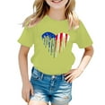 thumbnail image 2 of Coerni Girls Boys T Shirt Summer Boys Girls 4th Of July American Flag Patriotic Short Sleeve Shirt Casual T Shirt Tops, 2 of 7
