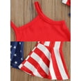 thumbnail image 6 of Aunavey Infant Baby Girl 4th of July Outfits Romper Flare Pants Bell-Bottom Leggings 2Piece Set, 6 of 6