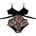 thumbnail image 2 of PENGXIANG Maillot de Bain Sling Femme Bas Col en V à Taille Évidé, 2 of 6
