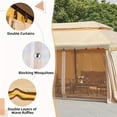 thumbnail image 5 of Outdoor 10 ft x 20 ft Canopy Gazebo, Metal Gazebo with Netting and Curtains for Garden, Patio, Party Canopy, Gray/Yellow, 5 of 6
