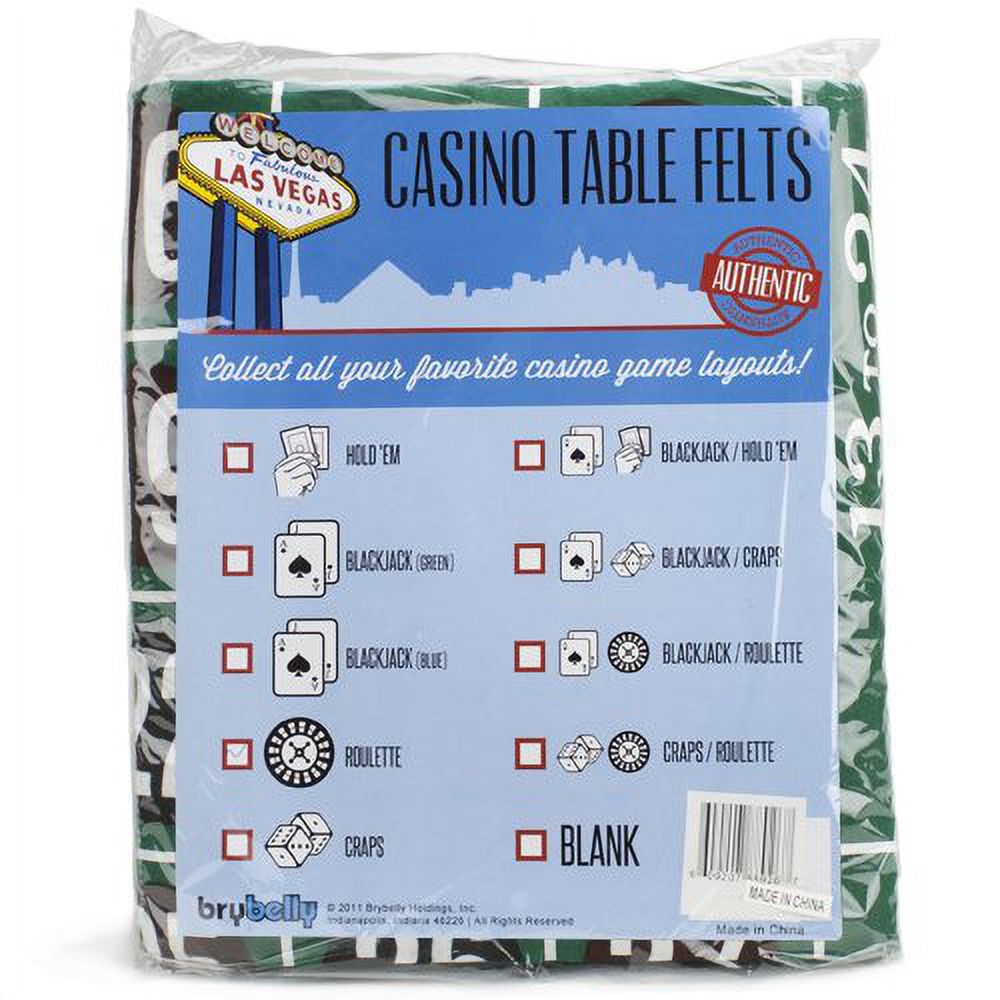 Brybelly Roulette Green Casino Gaming Table Felt Layout, 36" x 72" - image 5 of 6