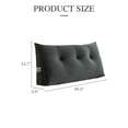 thumbnail image 2 of ANMINY Triangle Headboard Pillow Full Filling Backrest Wedge Pillow w/ Side Pocket Removable Cover Corduroy Texture, 2 of 8