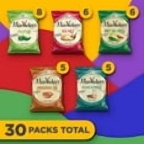 Miss Vickie’s Kettle Cooked Potato Chips Variety Pack, 30 Count with white bowl by OMA