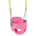 thumbnail image 4 of IVV Toddler Swing Set, Heavy Duty Bucket Swing + Swing Seat with Hooks for Outdoors, Playground & Gym (Pink), 4 of 10