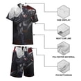 thumbnail image 3 of Kids Batman Athletic T-Shirt And Mesh Shorts Outfit Set Mesh Clothing Set for Boys, 3 of 7