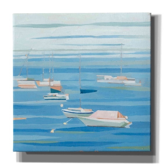 Epic Graffiti 'Summer Regatta I' by Emma Scarvey, Canvas Wall Art, 18"x18"