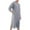 Gray, variant on Dvprdro Nightgowns for Men Cozy Button Down Sleepwear Bathrobe Loose Fitting Solid Pajama Robe