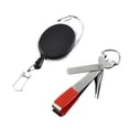 thumbnail image 1 of Sonducket Herramienta para atar nudos rápidos de sedal, cortapelos de pesca, cortapelos de acero inoxidable Pescar Rojo plata con llavero Sonducket OD3094-08B, 1 of 6