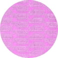 thumbnail image 1 of Ahgly Company Indoor Round Solid Pink Modern Area Rugs, 3' Round, 1 of 4